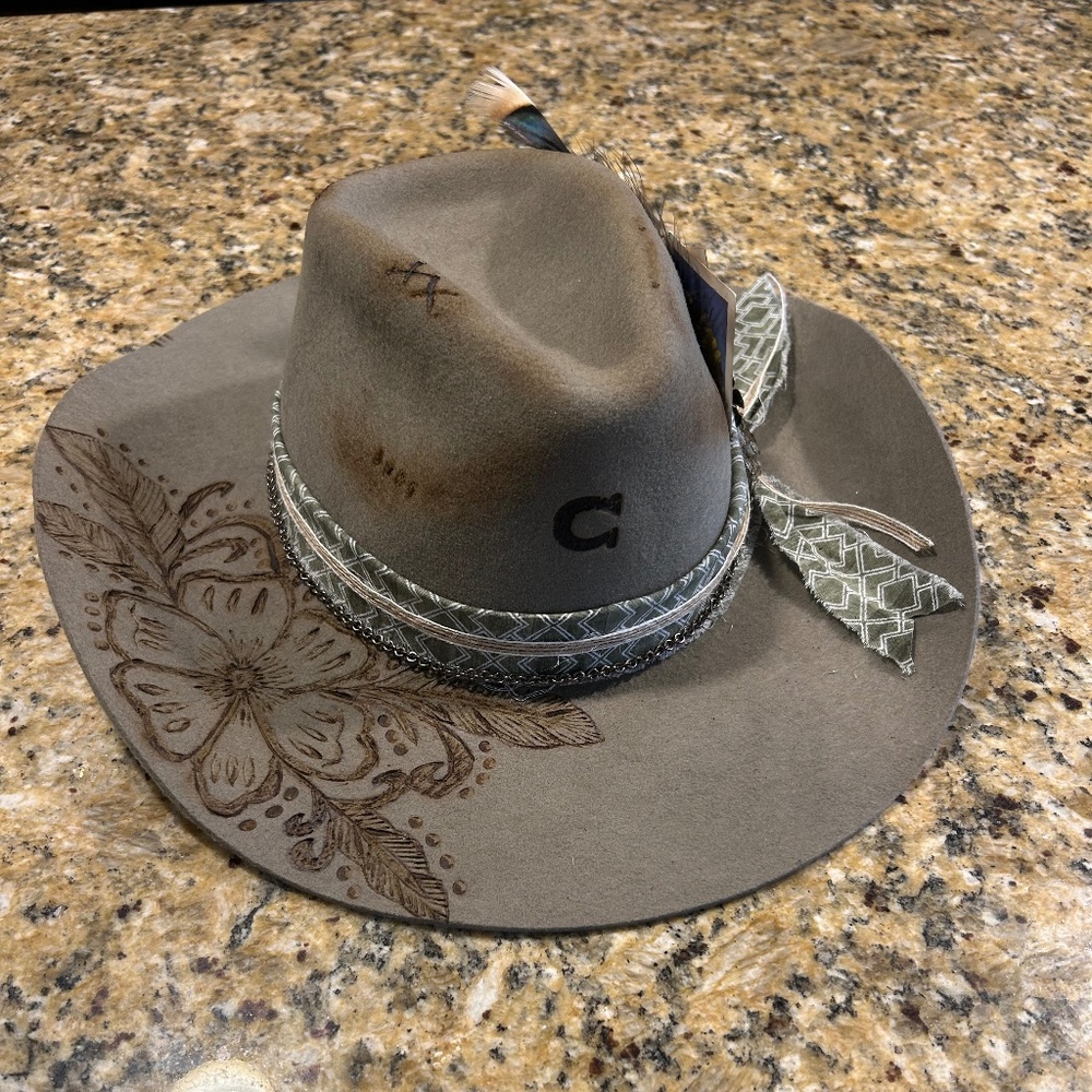 Burned Charlie 1 Horse Wool Hat Olive